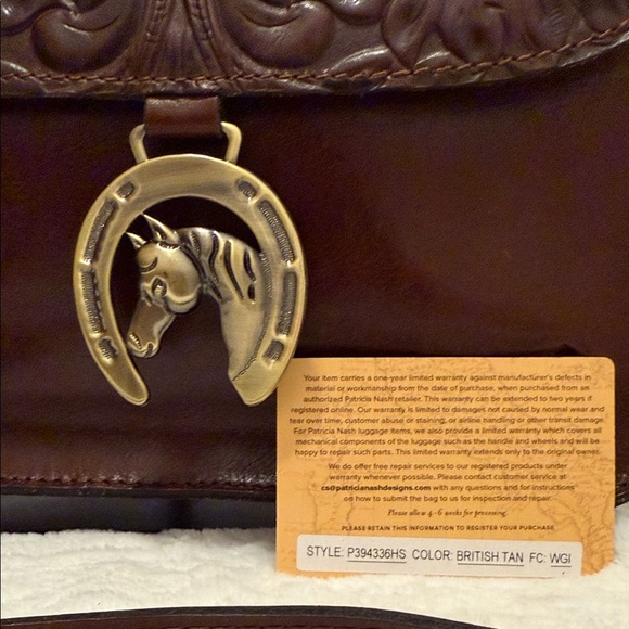 Patricia Nash Serres 10th Anniversary Top Handle/Crossbody Tolled Leather NWOT’s - Picture 5 of 9